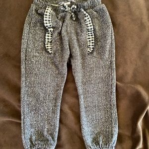Zara sweater pants w gingham ruffle 18/24 mo